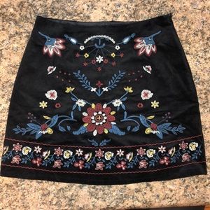 Francesca’s black skirt